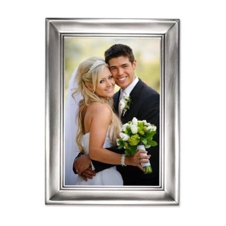Lawrence Frames Lawrence Frames 609046 Lawrence Frames Brushed Pewter 4x6 Metal Picture Frame 609046